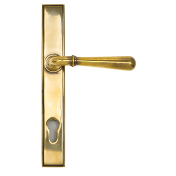 Newbury Slimline Lever Handles Aged Brass